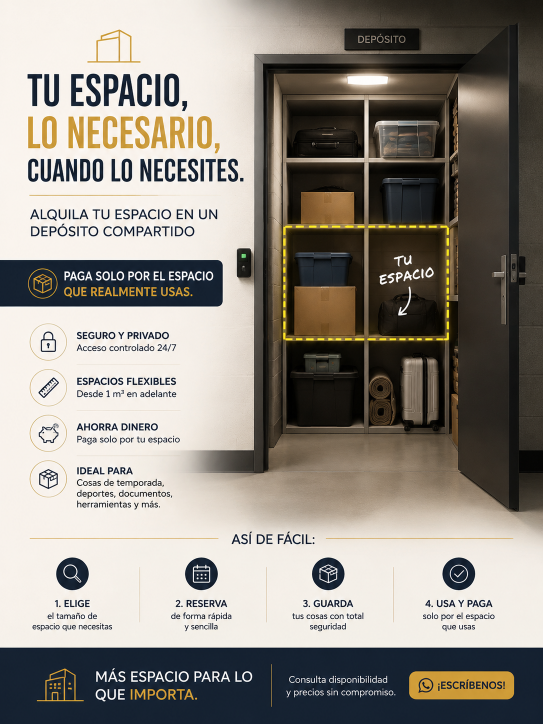 Imagen referencial: Depósito (espacio de almacenamiento)